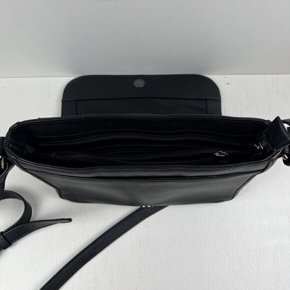 Hotter Erin Black Leather Crossbody Shoulder‎ Purse Bag - Picture 9 of 12